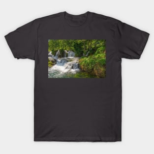 Small Waterfall in Martin Brod Village, Bosnia T-Shirt